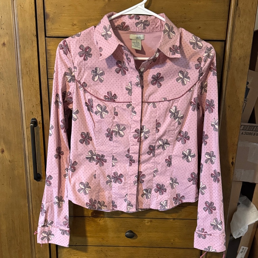 Pink Floral Women's Top
